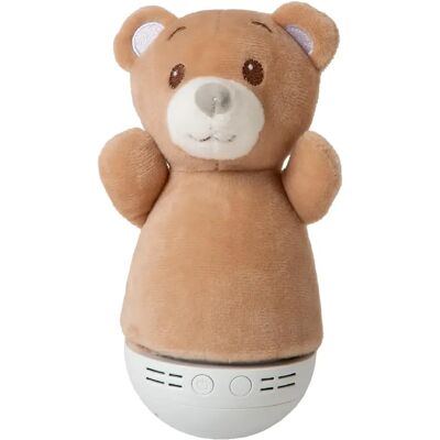 Lucide DOLLY - Lampe de table pour enfant - Piles - LED - 1x3W 2700K - Fonction musique - Marron - Publicité Lucide DOLLY - Lampe de table pour enfant - Piles - LED - 1x3W 2700K - Fonction musique - Marron - Publicité