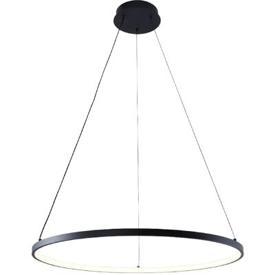 Suspension LED anneau BRENO Ø60 cm 28W 3000K noire - Zuma Line - Publicité Suspension LED anneau BRENO Ø60 cm 28W 3000K noire - Zuma Line - Publicité