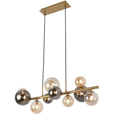 Suspension dorée VILLA 10 lumières G9 en verre et métal Zuma Line - Publicité Suspension dorée VILLA 10 lumières G9 en verre et métal Zuma Line - Publicité