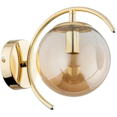 Applique glamour dorée boule ambre E14 El Dorado Alfa - Publicité Applique glamour dorée boule ambre E14 El Dorado Alfa - Publicité