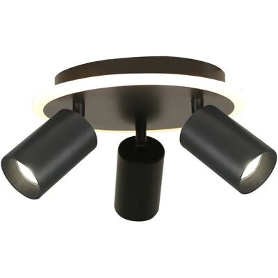 Light Prestige Plafonnier rond noir orientable 3xGU10 LED CCT Parma - Publicité Light Prestige Plafonnier rond noir orientable 3xGU10 LED CCT Parma - Publicité