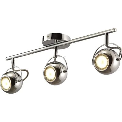 Plafonnier spots barre SALVA chrome métal 3xGU10 Kaja - Publicité Plafonnier spots barre SALVA chrome métal 3xGU10 Kaja - Publicité