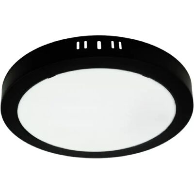 Plafonnier LED rond noir 29,5cm 24W 4000K Ecolight - Publicité Plafonnier LED rond noir 29,5cm 24W 4000K Ecolight - Publicité