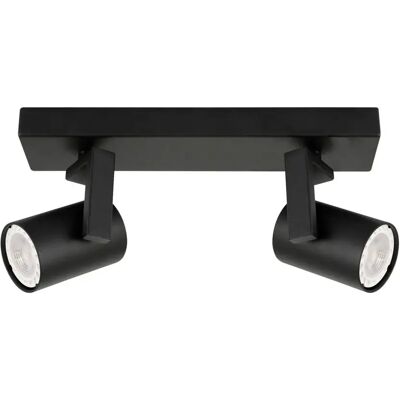 Italux Mola plafonnier-applique noir 2xGU10 spots LED - Publicité Italux Mola plafonnier-applique noir 2xGU10 spots LED - Publicité