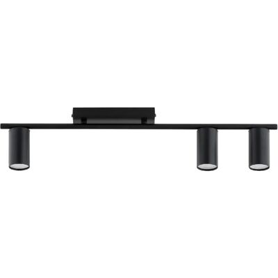 Alfa Plafonnier moderne noir barre 68 cm 3 spots 3xGU10 - Publicité Alfa Plafonnier moderne noir barre 68 cm 3 spots 3xGU10 - Publicité