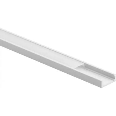 Profilé LED N02 en saillie blanc diffuseur opale 2 m Ecolight - Publicité Profilé LED N02 en saillie blanc diffuseur opale 2 m Ecolight - Publicité