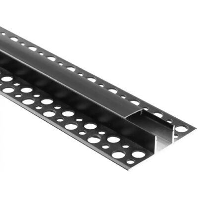 Profil LED GN02 en saillie noir cache noir 2m Ecolight - Publicité Profil LED GN02 en saillie noir cache noir 2m Ecolight - Publicité