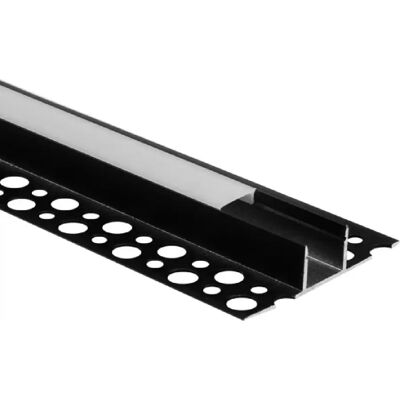 Ecolight Profil LED GN02 en saillie noir diffuseur opale 2m - Publicité Ecolight Profil LED GN02 en saillie noir diffuseur opale 2m - Publicité