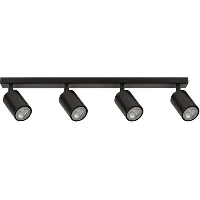 Plafonnier Moderne Noir Sigma - 4 Spotlights GU10 33312 - Publicité Plafonnier Moderne Noir Sigma - 4 Spotlights GU10 33312 - Publicité