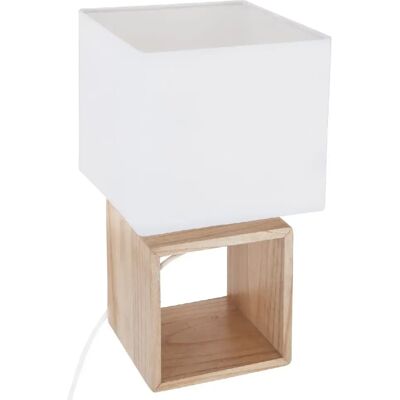 ATMOSPHERA Lampe à poser design Scandi - H. 32 cm - Blanc - Publicité ATMOSPHERA Lampe à poser design Scandi - H. 32 cm - Blanc - Publicité