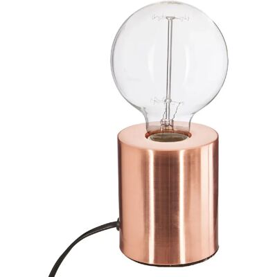 ATMOSPHERA Lampe à poser en fer Ampoule - H. 10,5 cm - Couleur cuivre - Publicité ATMOSPHERA Lampe à poser en fer Ampoule - H. 10,5 cm - Couleur cuivre - Publicité