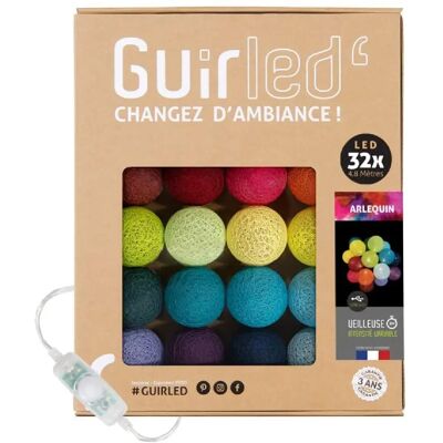 GUIRLED Cotton led usb string light - 32 balls - 4 colors - Publicité GUIRLED Cotton led usb string light - 32 balls - 4 colors - Publicité