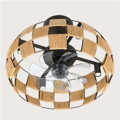 FARELEK Brézana - Ventilateur plafonnier Ø48 cm - 7 pales - Éclairage LED anneau intégré - Beige - Publicité FARELEK Brézana - Ventilateur plafonnier Ø48 cm - 7 pales - Éclairage LED anneau intégré - Beige - Publicité