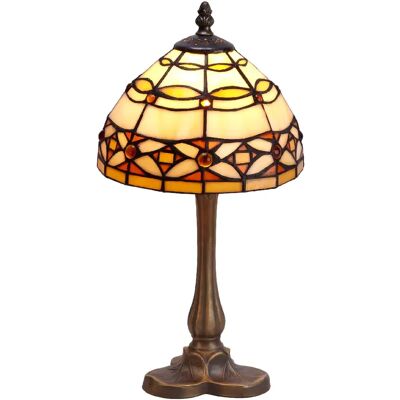 Lampe Tiffany Fijalo - 20cm Ivoire Décor - Éclairage Intérieur - Publicité Lampe Tiffany Fijalo - 20cm Ivoire Décor - Éclairage Intérieur - Publicité