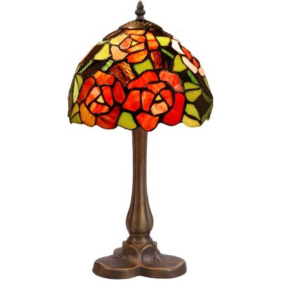 Fijalo Lampe de Table Tiffany - Série New York, 20cm, Multicolore - Publicité Fijalo Lampe de Table Tiffany - Série New York, 20cm, Multicolore - Publicité