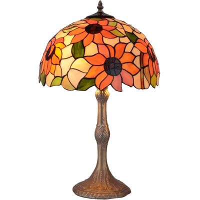 Fijalo Lampe de Table Tiffany - Diamant - Ambre - 30cm - Lampe de Table - Publicité Fijalo Lampe de Table Tiffany - Diamant - Ambre - 30cm - Lampe de Table - Publicité