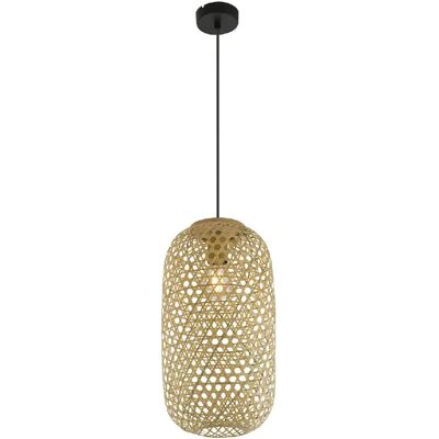Globo Suspension design bambou Mirena - Diam. 22 x H. 120 cm - Beige naturel - Publicité Globo Suspension design bambou Mirena - Diam. 22 x H. 120 cm - Beige naturel - Publicité