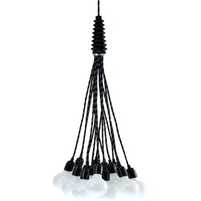 Lustre noir 15 lampes de Leonne Cuppen - Éclairage - Publicité Lustre noir 15 lampes de Leonne Cuppen - Éclairage - Publicité