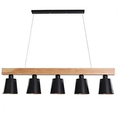 Zmh Suspension chandelier 5 lumières - Noir - Publicité Zmh Suspension chandelier 5 lumières - Noir - Publicité