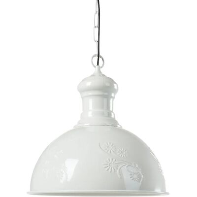 Beliani Suspension en métal beige forme ronde ornements floraux industriel - Suspension - Publicité Beliani Suspension en métal beige forme ronde ornements floraux industriel - Suspension - Publicité