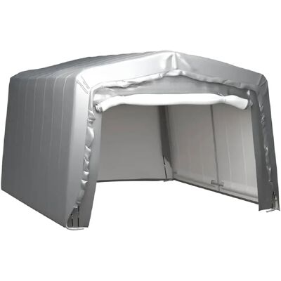 Tente de stockage gris acier vidaXL 370x370 cm - Rangement extérieur - Publicité Tente de stockage gris acier vidaXL 370x370 cm - Rangement extérieur - Publicité