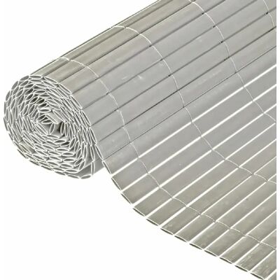 Écran de jardin double face en PVC NATURE - 150x300cm - Gris - Publicité Écran de jardin double face en PVC NATURE - 150x300cm - Gris - Publicité