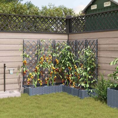 Pots de jardin Vidaxl avec système d'irrigation goutte à goutte - 5 pcs, Gris Clair - Publicité Pots de jardin Vidaxl avec système d'irrigation goutte à goutte - 5 pcs, Gris Clair - Publicité