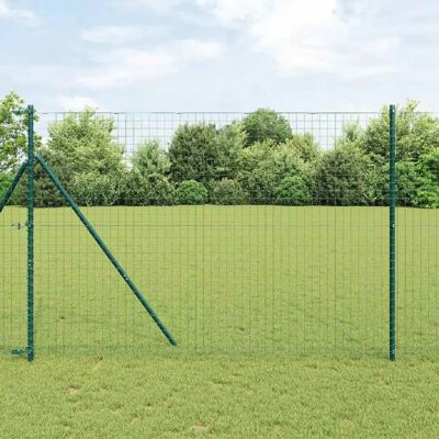 Ensemble de Poteaux de Clôture de Jardin vidaXL - 7 Poteaux en Acier Vert pour Grands Jardins - Publicité Ensemble de Poteaux de Clôture de Jardin vidaXL - 7 Poteaux en Acier Vert pour Grands Jardins - Publicité