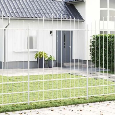 Clôture de jardin blanche Vidaxl avec arche 13,6x2 m en acier - Publicité Clôture de jardin blanche Vidaxl avec arche 13,6x2 m en acier - Publicité