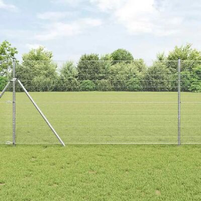 Ensemble Clôture Jardin vidaXL - 13 Poteaux 1.4x25 m Acier Zingué - Publicité Ensemble Clôture Jardin vidaXL - 13 Poteaux 1.4x25 m Acier Zingué - Publicité