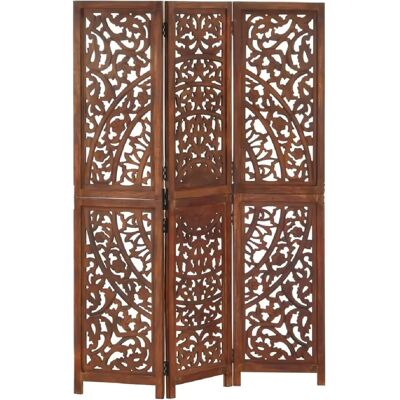 Decoshop26 Paravent bois 3 panneaux - Marron - Publicité Decoshop26 Paravent bois 3 panneaux - Marron - Publicité