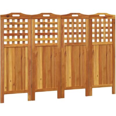 Decoshop26 Paravent 4 panneaux bois acacia - Marron - Publicité Decoshop26 Paravent 4 panneaux bois acacia - Marron - Publicité