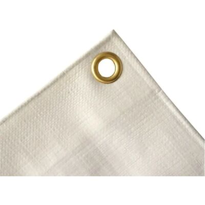 boni-shop Bâche de Protection 280g/m² 5x8m (40m²) Blanche, Étanche et Résistante - Publicité boni-shop Bâche de Protection 280g/m² 5x8m (40m²) Blanche, Étanche et Résistante - Publicité