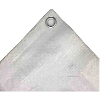boni-shop Bâche de protection, bâche étanche 180 g/m², bâche imperméable blanche, résistante UV, 4 x 7 (28m²) - Publicité boni-shop Bâche de protection, bâche étanche 180 g/m², bâche imperméable blanche, résistante UV, 4 x 7 (28m²) - Publicité