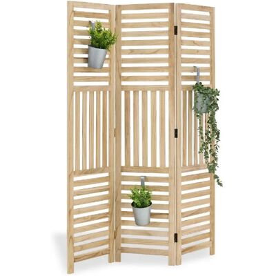Homestyle4u Paravent 3 panneaux - Beige - Publicité Homestyle4u Paravent 3 panneaux - Beige - Publicité