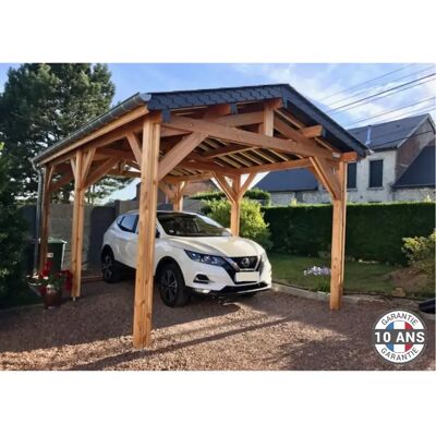 Cpbf constructions carport 13.5m² 3x4.5m - Publicité Cpbf constructions carport 13.5m² 3x4.5m - Publicité