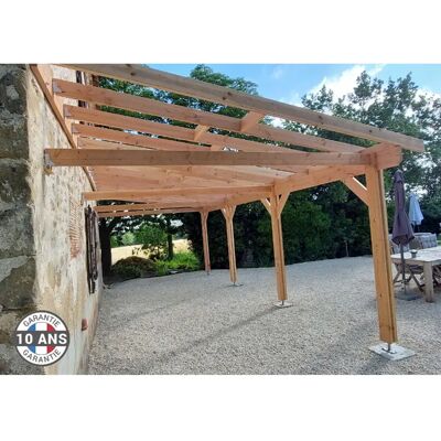 Cpbf Carport adossé 34m² 3,5x9,5m - Publicité Cpbf Carport adossé 34m² 3,5x9,5m - Publicité