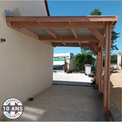 Cpbf Carport adossé 32.5m² 5x6.5m - Publicité Cpbf Carport adossé 32.5m² 5x6.5m - Publicité