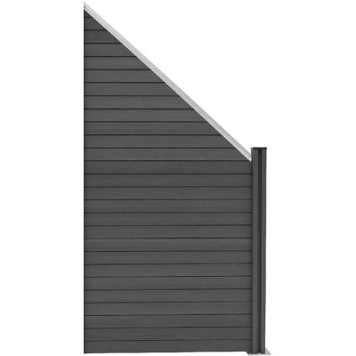 Monstershop Kit Clôture Panneau Composite Incliné - Gris - Publicité Monstershop Kit Clôture Panneau Composite Incliné - Gris - Publicité