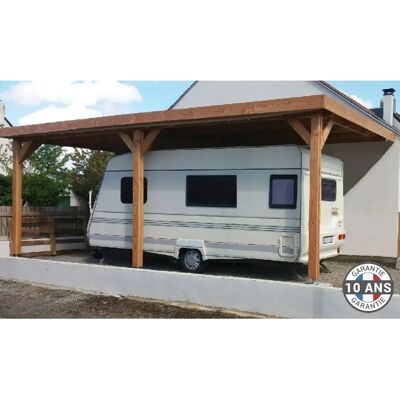 Cpbf Carport adossé 32m² 4.5x7m - Publicité Cpbf Carport adossé 32m² 4.5x7m - Publicité