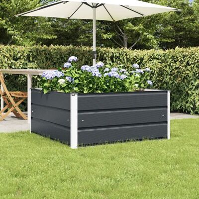 vidaXL Jardinière Anthracite 100 x 100 x 45 cm Acier - Publicité vidaXL Jardinière Anthracite 100 x 100 x 45 cm Acier - Publicité