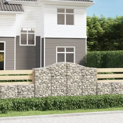 Paniers à gabions VidaXL - 30 pcs, 200x50x120/140 cm, Argent - Publicité Paniers à gabions VidaXL - 30 pcs, 200x50x120/140 cm, Argent - Publicité