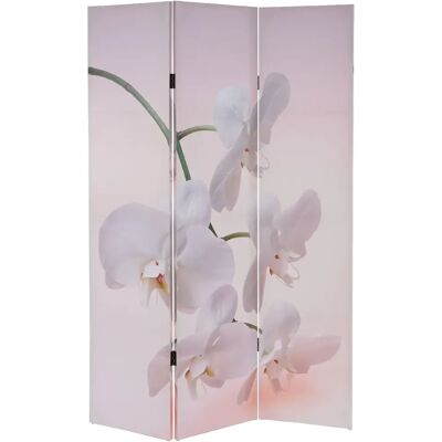 Paravent Nova - Diviseur double face, 3 panneaux - Orchidée - Publicité Paravent Nova - Diviseur double face, 3 panneaux - Orchidée - Publicité