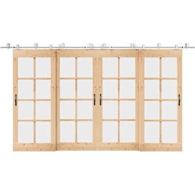 Kit de quincaillerie pour porte coulissante en acier inoxydable 200cm vidaXL - Publicité Kit de quincaillerie pour porte coulissante en acier inoxydable 200cm vidaXL - Publicité