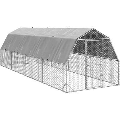 vidaXL Poulailler avec Toit 2,5x8x2,25 m acier galvanisé - Publicité vidaXL Poulailler avec Toit 2,5x8x2,25 m acier galvanisé - Publicité