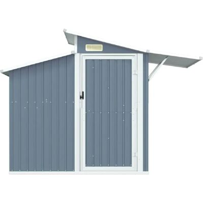 Helloshop26 Abri de jardin cabane cabanon maison de stockage remise extérieur hangar outils robuste 270 x 130 x 208,5 cm acier galvanisé gris 02_0022235 - Publicité Helloshop26 Abri de jardin cabane cabanon maison de stockage remise extérieur hangar outils robuste 270 x 130 x 208,5 cm acier galvanisé gris 02_0022235 - Publicité