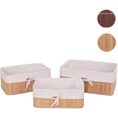 Set de 3 paniers de rangement en bambou Mendler - S, M, L - Paniers de rangement - Publicité Set de 3 paniers de rangement en bambou Mendler - S, M, L - Paniers de rangement - Publicité