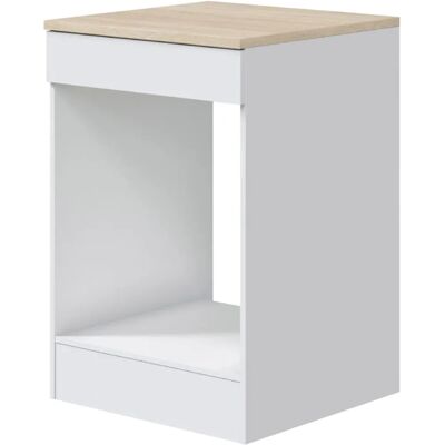 Pegane Meuble bas de cuisine pour four - Blanc - Publicité Pegane Meuble bas de cuisine pour four - Blanc - Publicité