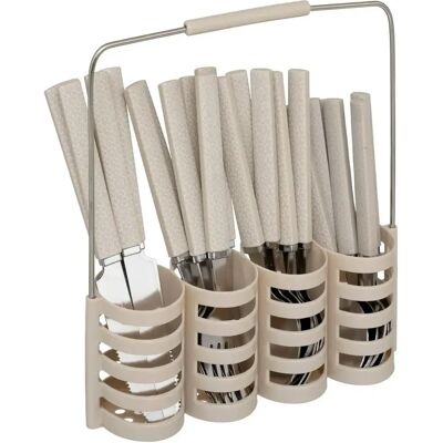 Secret De Gourmet Ménagère 24 Pièces Avec Rack Géo 24cm Beige - Publicité Secret De Gourmet Ménagère 24 Pièces Avec Rack Géo 24cm Beige - Publicité