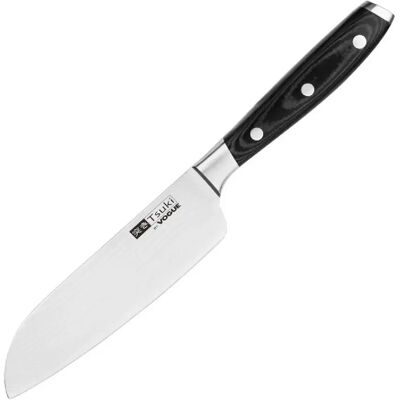 Vogue Tsuki Modèle 7 Couteau Santoku - Noir - Couteau de Cuisine - Publicité Vogue Tsuki Modèle 7 Couteau Santoku - Noir - Couteau de Cuisine - Publicité